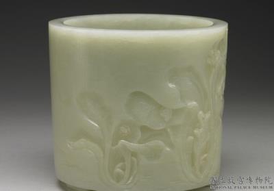 图片[2]-Jade brush pot with bokchoy cabbage garden decoration, Qing dynasty (1644-1911)-China Archive